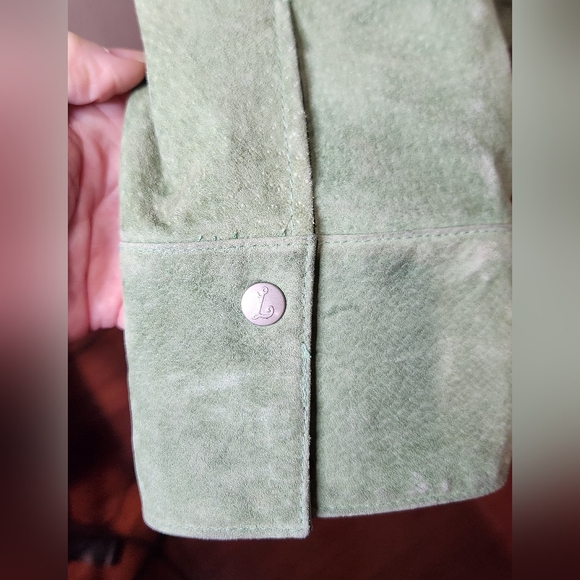 Live A Little Suede Leather Lined Jacket. Y2K - Picture 4 of 8